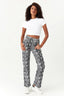 Snake Print Straight Leg Jean