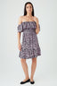 Lilac Spot Print Bardot Tea Dress