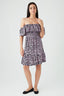 Lilac Spot Print Bardot Tea Dress