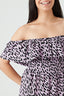Lilac Spot Print Bardot Tea Dress
