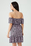 Lilac Spot Print Bardot Tea Dress