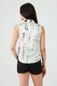 Mono Printed Tie Front Satin Shirt