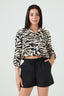 Black Linen Pull On Short