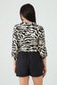 Black Linen Pull On Short