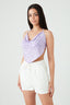 White Linen Pull On Short