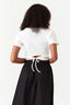 Ivory Cotton Rib Tie Back Top