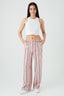 Pink Stripe Drawstring Pull On Trouser