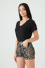 Animal Print One Button Short