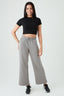 Silver Casual Wide Leg Jogger