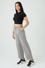 Silver Casual Wide Leg Jogger