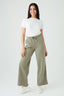 Khaki Casual Wide Leg Jogger