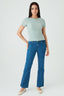Spring Sage Crinkle Short Sleeve Top