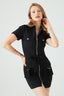 Black Bengaline D-Ring Pocket Casual Dress