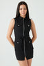 Black Bengaline D-Ring Pocket Casual Dress