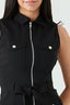 Black Bengaline D-Ring Pocket Casual Dress
