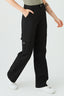 Black Straight Leg Cargo Trousers