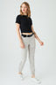 Light Grey Front Pocket Detail Cargo Trouser
