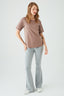Tan Basic Oversized Cotton Tee