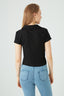 Black Wide Rib Collar Top