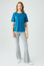 STORM BLUE BASIC OVERSIZED COTTON TEE