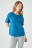 STORM BLUE BASIC OVERSIZED COTTON TEE