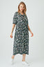 Multi FLORAL TIE FRONT MAXI DRESS
