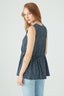 Mono Printed Tie Front Tunic Top