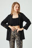 BLACK EDGE TO EDGE TEXTURED SOFT JACKET