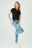 Blue Acid Front Pocket Denim Cargo