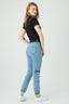 Blue Acid Front Pocket Denim Cargo