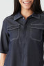 Darkwash Denim Boxy Shirt