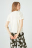 Ecru Tie Front Waffle Cardi