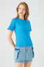 Aqua Rib Lettuce Edge Tee