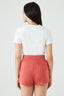 Rouge Pink Angled Hem Shorts