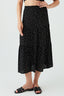 Mono Crinkle Tiered Midi Skirt