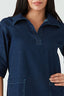 Dark Wash Denim Collar and Pocket Detail Dress