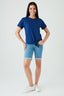 Indigo Tie Front Oversized Tee
