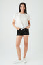 White Tie Front Lotus Blouse