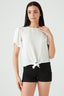 White Tie Front Lotus Blouse