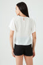 White Tie Front Lotus Blouse