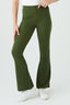 Khaki Crinkle Flares