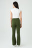 Khaki Crinkle Flares