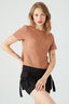 Tan Zig Zag Jacquard Top