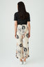 Stone Tropical Wide Leg Crop Trouser