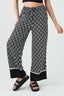 Mono Geo Border Hem Wide Leg Trousers