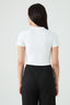 Optic White Basic Fitted Crop Tee