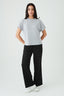 Grey Mix Rib Batwing Jumper