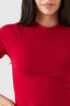 Red Lacquer Basic Fitted Crop Tee