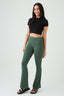 Dark Khaki Foldover Flares