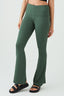 Dark Khaki Foldover Flares